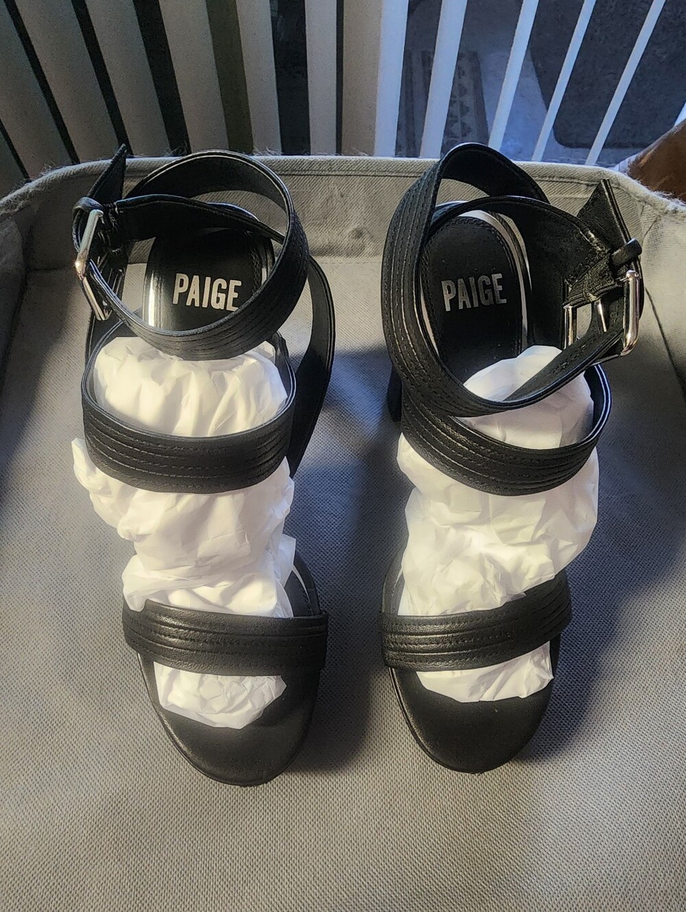 LEATHER PLATFORM HEELS SIZE 8.5 BY PAIGE